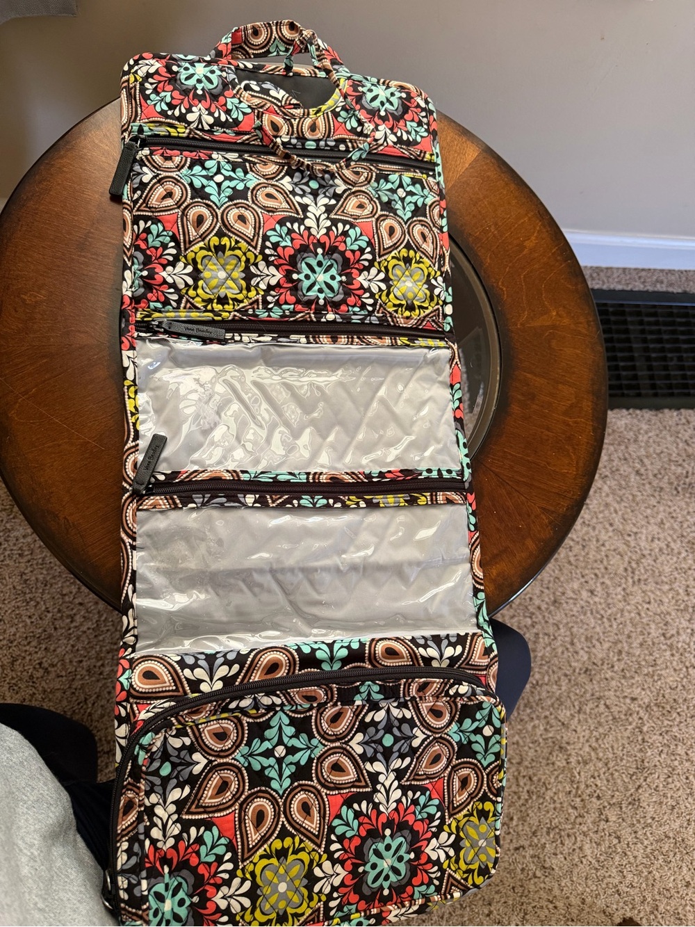 Floral Quilted Hanging Organizer Pouch - Multicolor